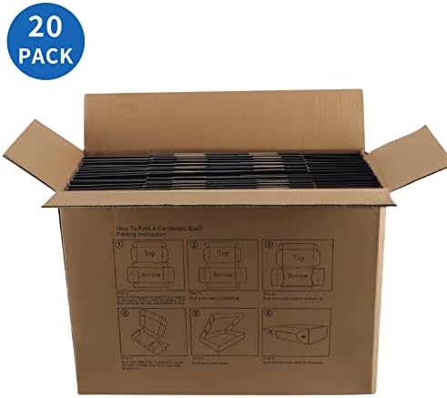hoikwo 20 packs black 12x9x4 medium shipping boxes on a desk or shelf