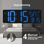 xrexs 16.5 in large digital wall clock wifi, package contents