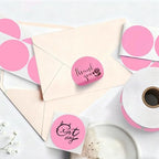 2 inch Dot Stickers Labels Circle Garage Sale Sticker 750Pcs Round Thermal Printer Stickers Printable Writable Price Labels for Yard Sale, Pink