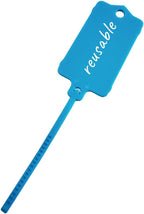 100pcs Reusable Blank Plastic Tags Ties Key Tags 1.45"*2.48" Serrated Tension - Image 7