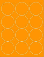 Pack of 25 Sheets, 8-1/2 x 11" Fluorescent Labels by NextDayLabels