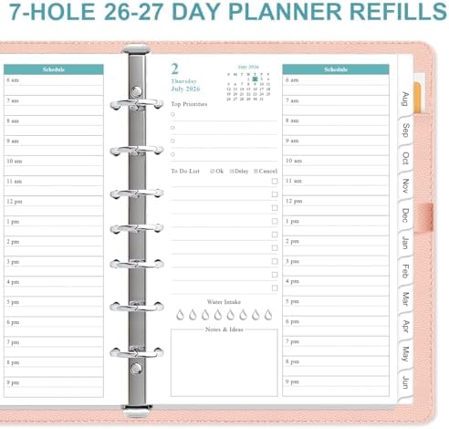 2027 Planner Refills - One Page Per Day Daily ＆ Monthly Planner, January 2027...