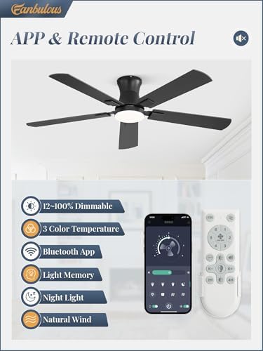 fanbulous 52 inch ceiling fan with light, low shown in use