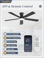 fanbulous 52 inch ceiling fan with light, low shown in use