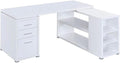Pemberly Row L Shape Corner Storage Desk in White, Letter/Legal File, 5 by PEMBERLYROW