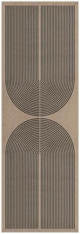 lahome modern rainbow easy jute outdoor runner rug on a desk or shelf