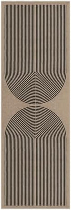 lahome modern rainbow easy jute outdoor runner rug on a desk or shelf