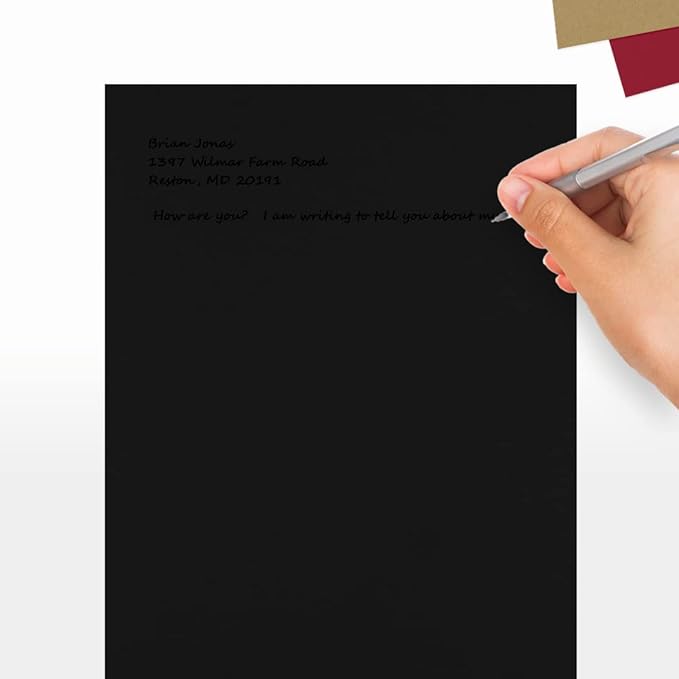 LUXPaper 8.5" x 11" Paper | Letter Size | Midnight Black | 28lb. | 1, 000 Qty - Image 5