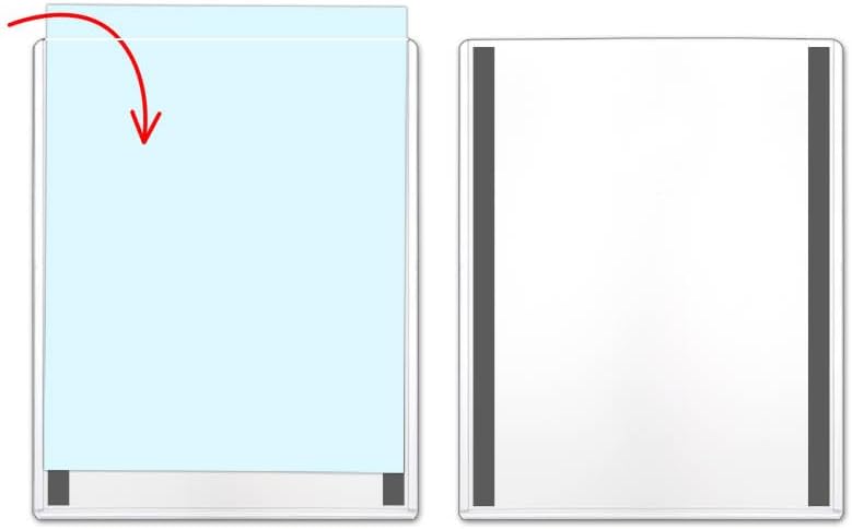 STORE SMART - Magnetic Frames - Rigid Plastic - 50-Pack - 8 1/2" x 11&qu...