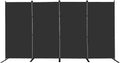 MAYOLIAH 4 Panel Room Divider 6ft Tall Freestanding Privacy Screen 136'' W