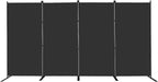 MAYOLIAH 4 Panel Room Divider 6ft Tall Freestanding Privacy Screen 136'' W