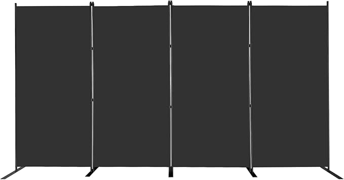 MAYOLIAH 4 Panel Room Divider 6ft Tall Freestanding Privacy Screen 136'' W by MayoliahHome