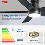 tcl 52" black flush mount ceiling fan with, package contents