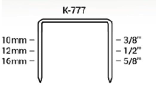 Klinch-Pak K-777/10 3/8” Leg by 1/2" Wide Heavy-Duty Galvanized Plier Staples - Image 3
