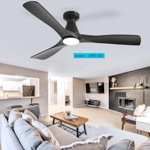 depuley 52-inch ceiling fans with lights: black 3, view 9