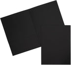 LUXPaper 9" x 12" Presentation Folders | Two Pocket | Black Linen | 100lb. - Image 2