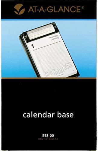 AT-A-GLANCE Desk Calendar Base, Pad Style, 5" x 8", Refillable, Black (E5800)