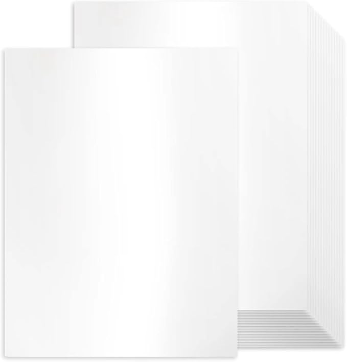 100 Sheets White Shimmer Cardstock 8.5 x 11 Certificate Paper, Goefun 80lb by Goefun