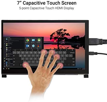 ELECROW 7 Inch Touchscreen Monitor for Raspberry Pi - 1024x600 IPS Capacitive...