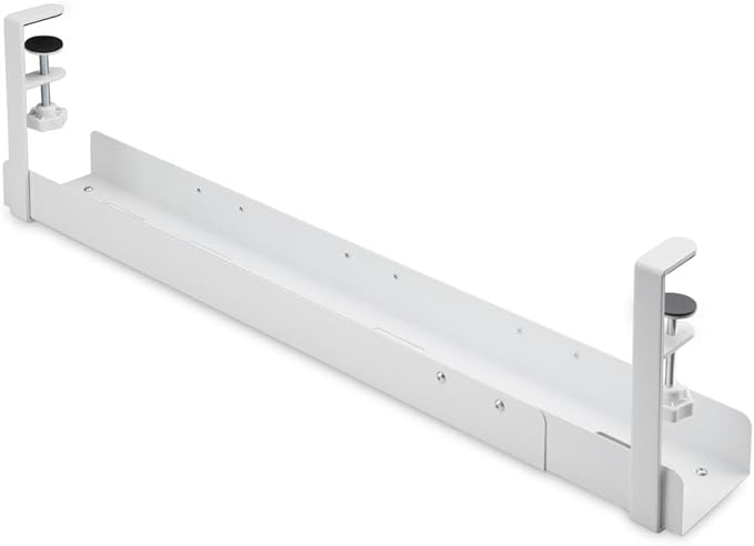 StarTech.com Under Desk Cable Management Tray, Length Adjustable, Clamp-On - Image 2