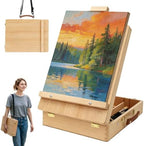 tabletop easel for painting, adjustable beechwood sketchbox, portable, main product view