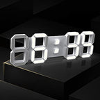 epsky 3d white digital wall clock led large on a desk or shelf
