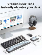 Meatanty Keyboard and Mouse Wrist Rest Set, Ergonomic Computer Wrist Pad, Memory Foam Wrist Support for Desk, Hand Typing Palm Mouse Rest Office Gaming Accessories, Carpal Tunnel Pain Relief Cushion