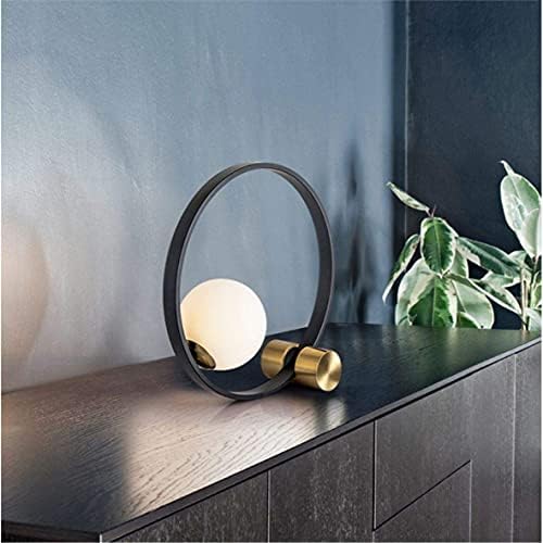 KCO Lighting Mid Century Modern Nightstand Lamp Black Metal Table Globe Desk ...