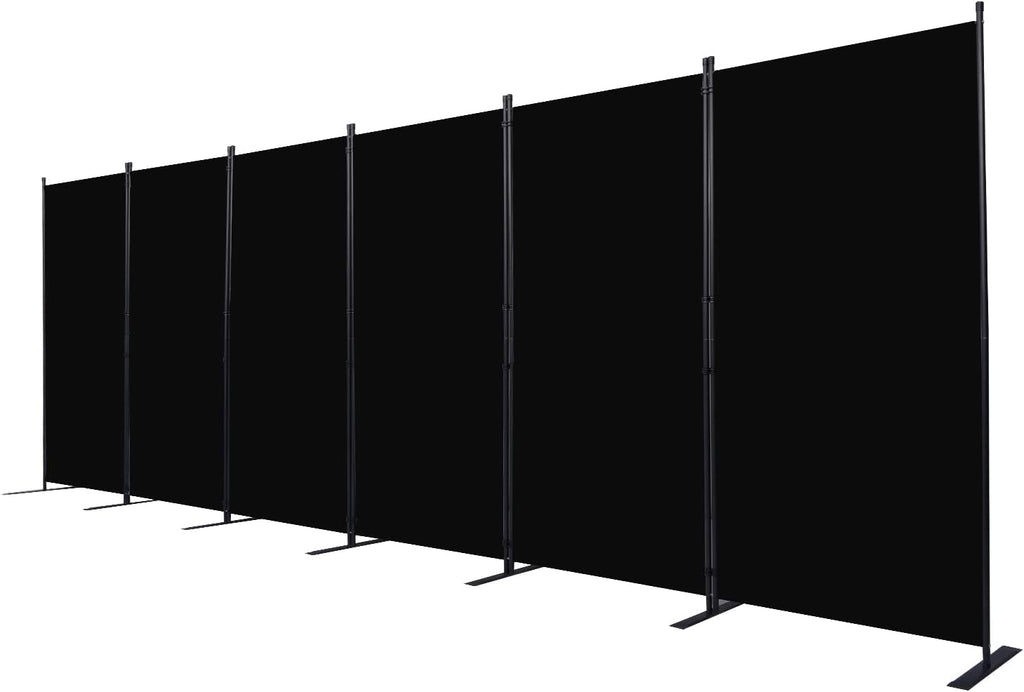 CHOSENM Room Divider, 6 Panel Folding Privacy Screens