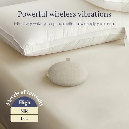 anjank extra loud alarm clock with wireless bed, close-up detail