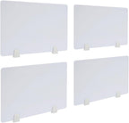 4 Pcs Desk Divider Privacy Panel, 23.6”L X15.8”W Frosted Acrylic Desk Privacy