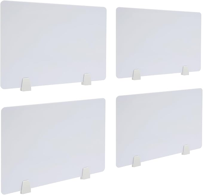 4PCS Desk Dividers Office Partitions, Privacy Desk Panel Protective, Frosted by TFCFL