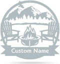 RealSteel Personalized Mountain Campfire Monogram Metal Sign – Custom Family by RealSteel