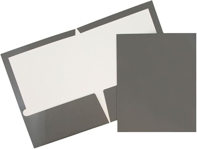 JAM PAPER Laminated Two Pocket Glossy School Folders by JAMPaper