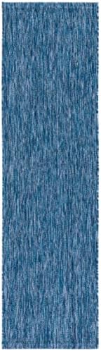 safavieh courtyard collection 2'3" x 6'7" navy cy8520 shown in use