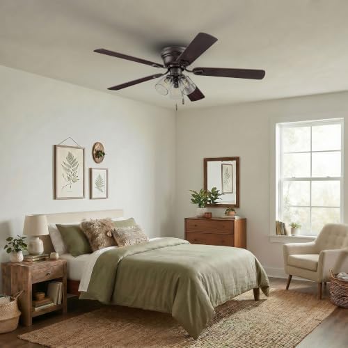 portage bay ceiling fans 52" renton bronze indoor, close-up detail