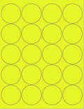 Pack of 25 Sheets, 8-1/2 x 11" Fluorescent Labels by NextDayLabels