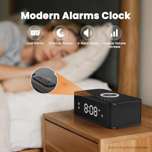 digital alarm clock white noise, loud digital alarm, package contents