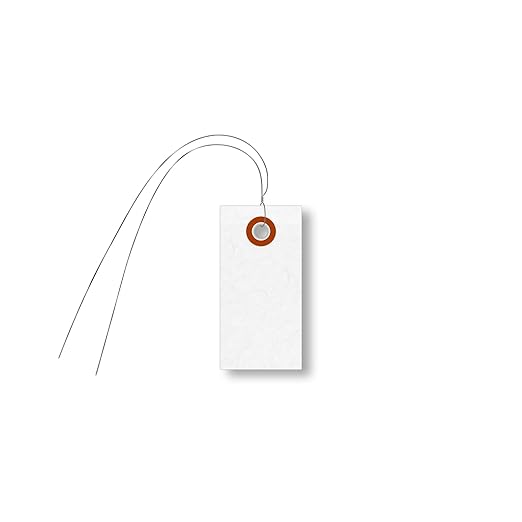 SmartSign 2.75 x 1.375 inch “White” Blank Tyvek Shipping Tags - Image 5