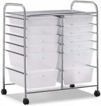 Giantex 12 Drawer Rolling Storage Cart Tools Scrapbook Paper Office School - Image 11