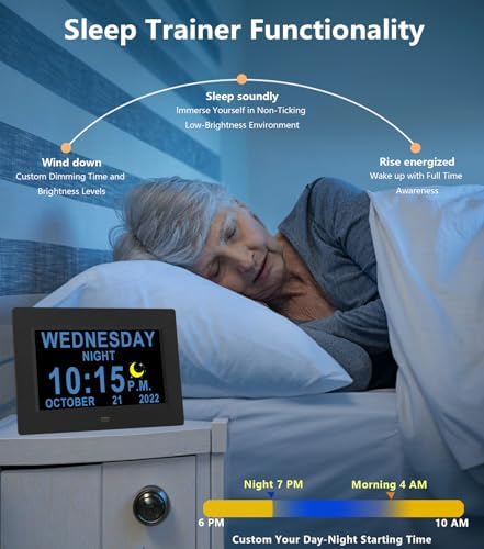 massii 27 alarms digital talking clock with time showing dimensions
