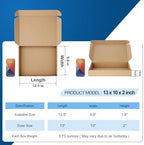 famagic 13x10x2 shipping boxes medium for small business shown in use