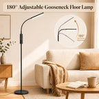 wio-mio floor lamp, 15w/1000lm bright led floor lamp showing dimensions