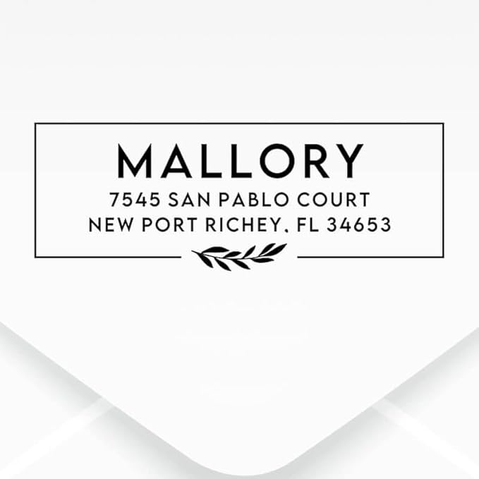Custom Floral Address Stamp | Choose from 12 Designs | Multiple Ink Color - Image 2
