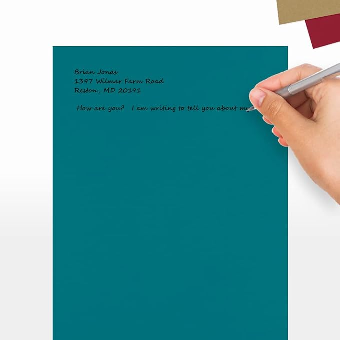 LUXPaper 8.5" x 11" Cardstock | Letter Size | Teal | 100lb. Cover | 50 Qty - Image 5