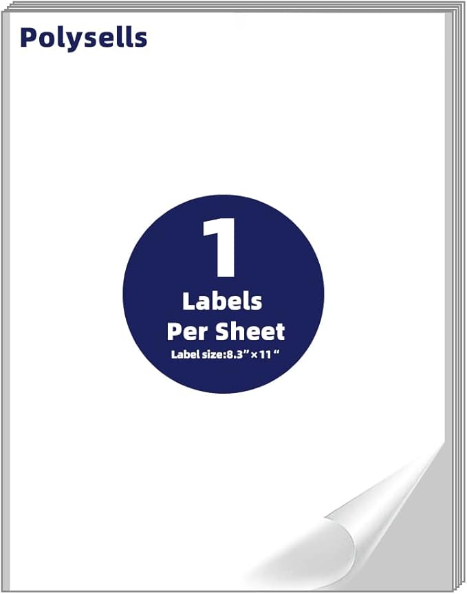 POLYSELLS Self Adhesive Address Shipping Labels by POLYSELLS