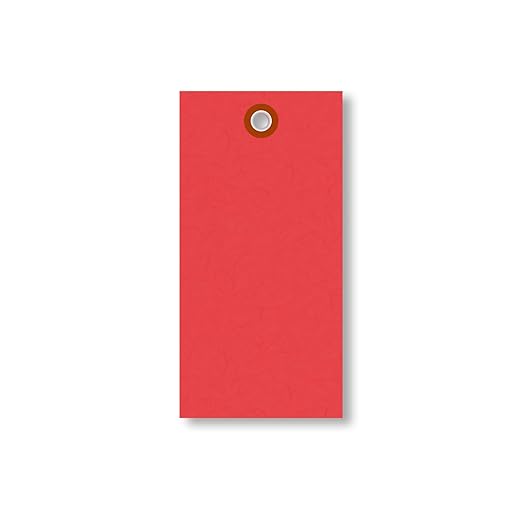 SmartSign 4.75 x 2.375 inch “Red” Blank Tyvek Shipping Tags by SmartSign