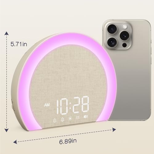 anjank extra loud alarm clock with wireless bed, view 9