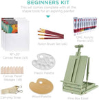 best choice products art easel for painting, portable shown in use