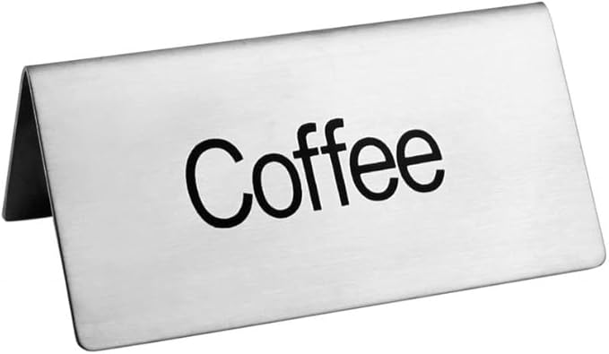 New Star Foodservice Stainless Steel Table Tent Sign by NewStarFoodservice